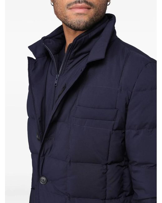 Fay Blue Nylon Quilted Jacket for men