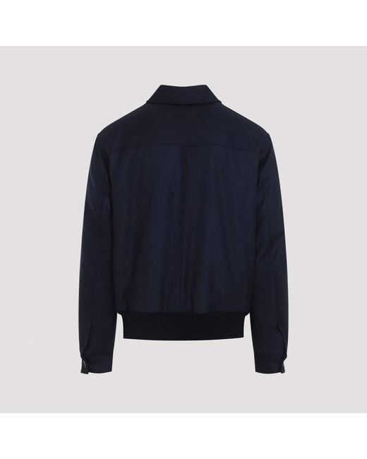 Kiton Blue Bomber Jacket for men