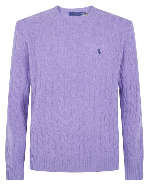 Polo Ralph Lauren Purple Long Sleeve Pullover for men