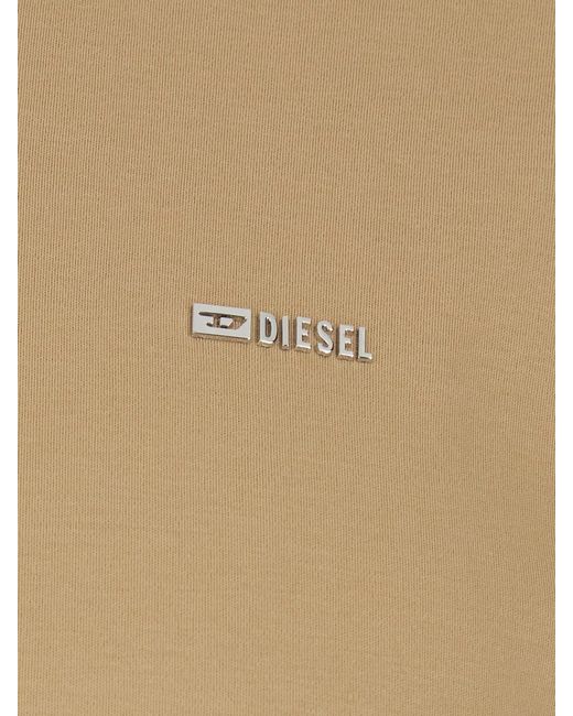 DIESEL White T-Shirt Adjust-Met for men