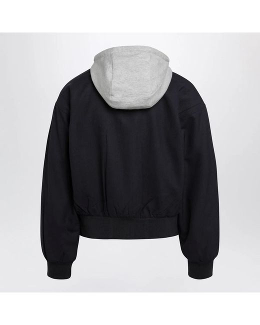 Prada Black Wool Hooded Jacket for men