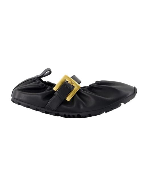 Balmain Black Racer 45 Ballerinas
