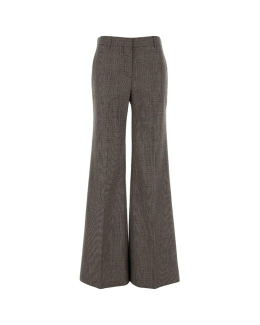 Stella McCartney Gray Embroidered Wool Palazzo Pant