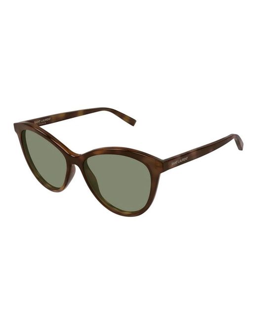 Saint Laurent Green Havana-Havana- Acetate Sunglasses