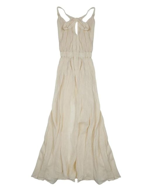 120% Lino White Abito
