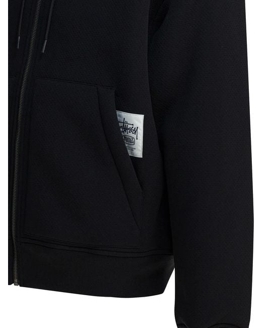 Stussy Blue Stussy Bonded Sherpa Lined Hood Jacket for men