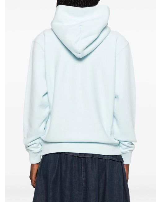 KENZO Blue Flower-Embroidered Hoodie