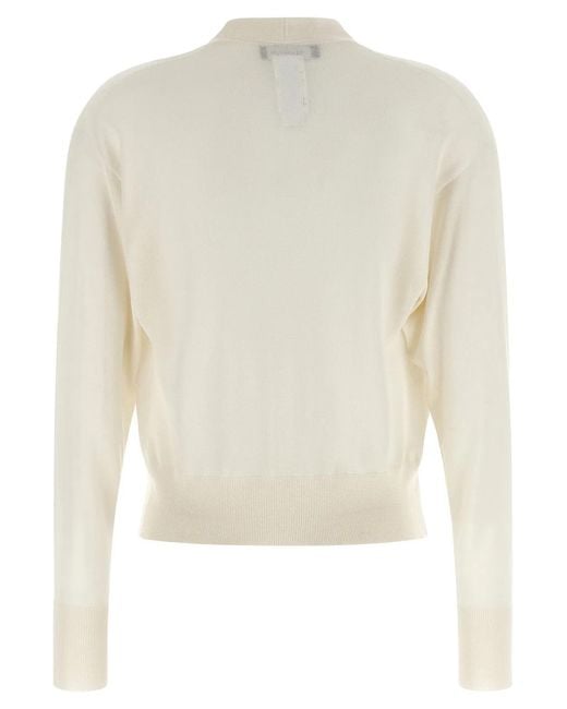 Fabiana Filippi White Crystal Cardigan