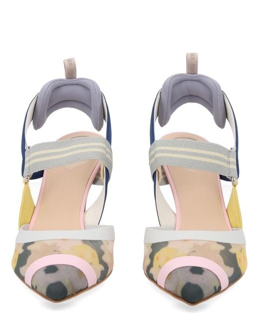 Fendi Blue Slingback Colibrì