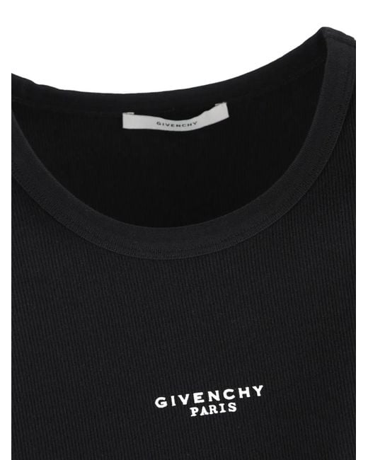 Givenchy Black Slim-Fit Cotton Tank Top With Paris Print