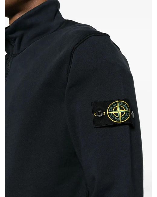 Stone Island Blue Ls Cotton Polo Shirt for men