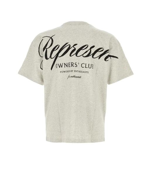Represent White Owners Club Script T-Shirt for men