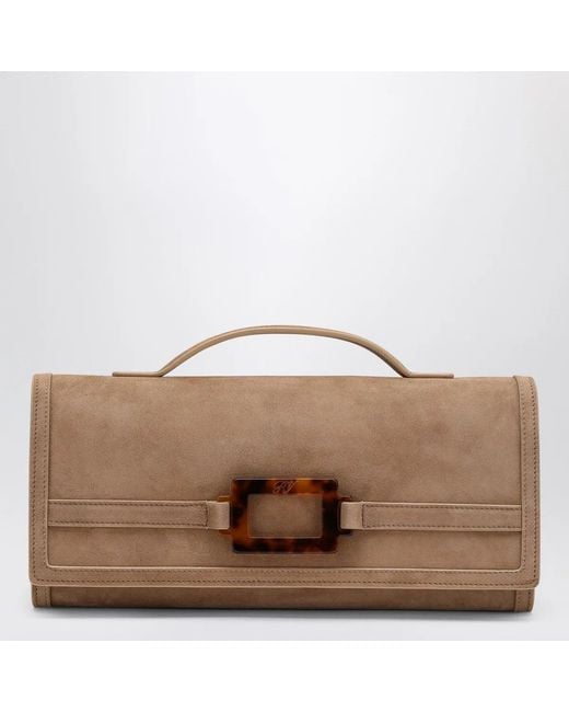Roger Vivier Brown Belle Vivier Clutch