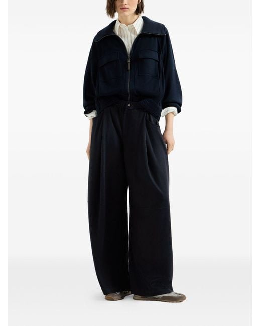 Brunello Cucinelli Blue French Terry Sweat Pants