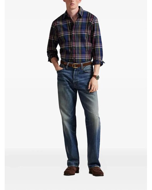 Polo Ralph Lauren Blue Long Sleeve Sport Shirt for men