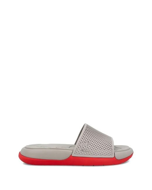 Christian Louboutin White Easy Breezy Pool Slides for men