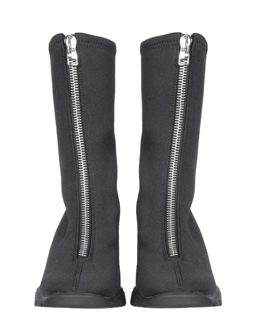 McQueen Black Slim Tread Boots