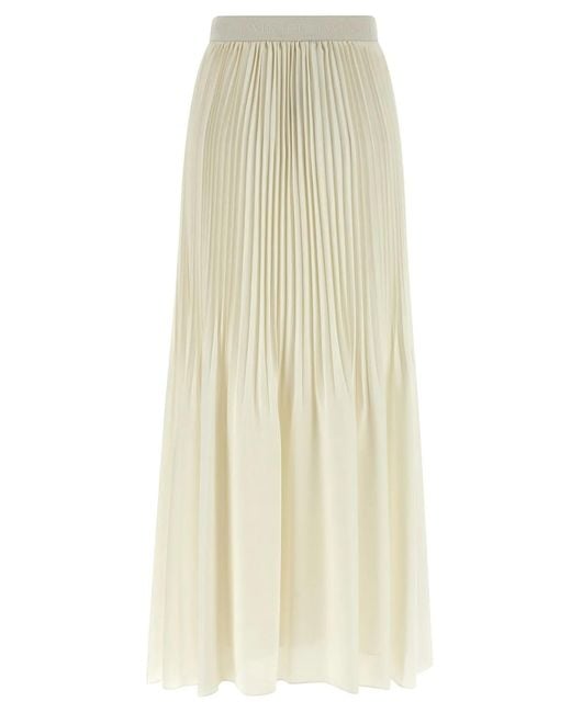 Twinset White Twin Set Pleated Skirt