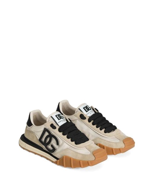 Dolce & Gabbana Natural Nylon And Suede Dg Athletic Sneakers for men