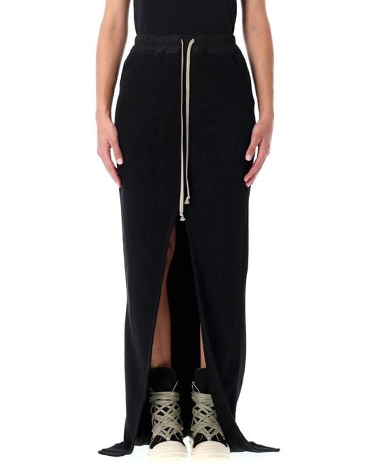Rick Owens Black Drkshdw Slit Skirt