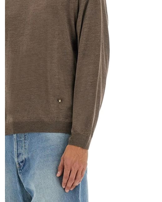 Moschino Brown Wool And Silk Pullover for men