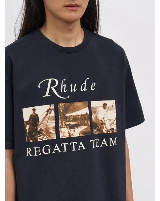 Rhude Blue Usvi Regatta Tour T-Shirt for men