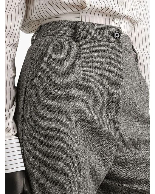 Dolce & Gabbana Gray Dolce & Gabbana Tweed Melange Pants
