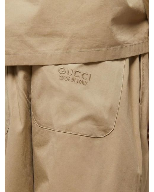 Gucci Natural Heavy Cotton Poplin Pants for men