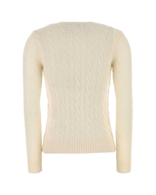 Polo Ralph Lauren White Julianna-Long Sleeve-Pullover