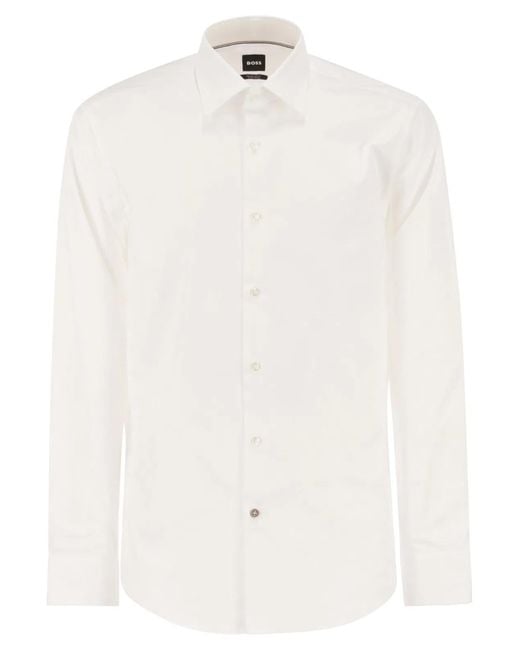 Boss White Regular Fit Shirt for men