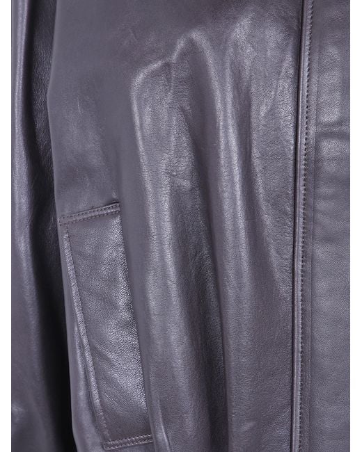 Arma Blue "Paula" Vegetal Leather Jacket