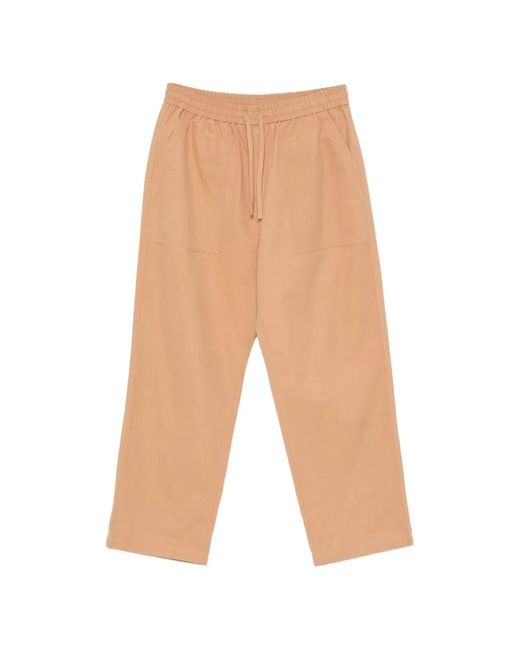 Maison Kitsuné White Maison Kitsuné Cotton Trousers for men