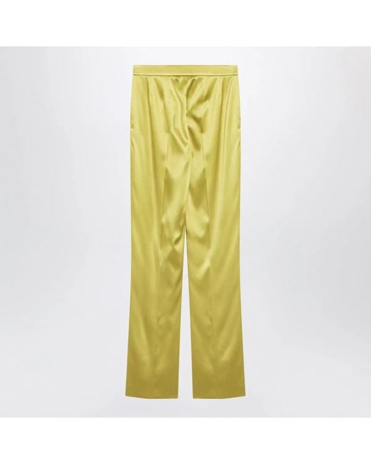 Valentino Yellow Avocado-Colored Trousers