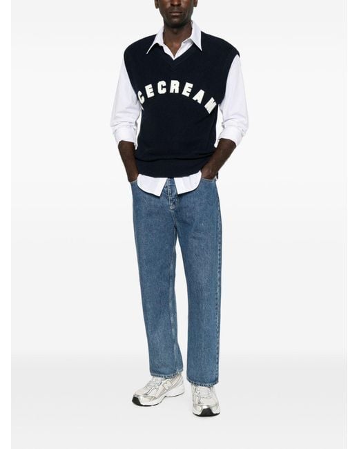 BBCICECREAM Blue Wool Blend Vest for men