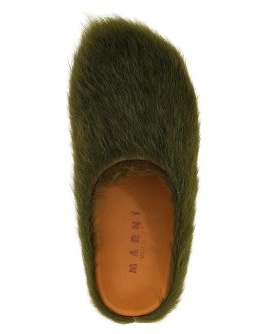 Marni Green Calfskin Mules for men
