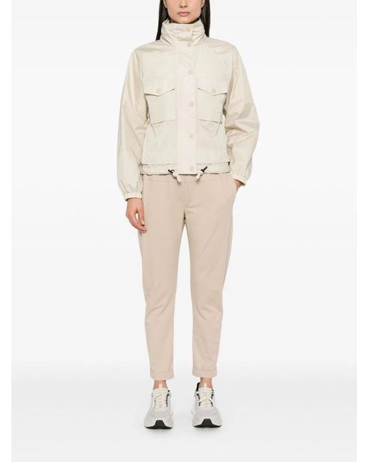 Moncler Natural Nor Sport Jacket With Concealed Hood