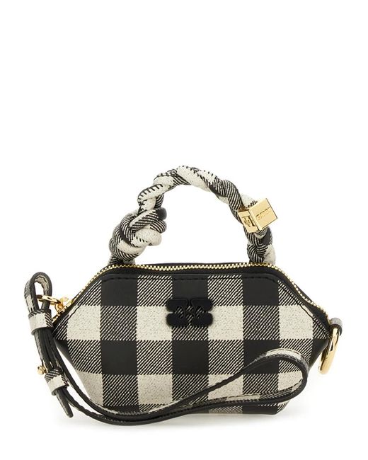 Ganni Metallic Bou Nano Vichy Bag