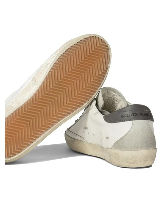 Golden Goose Deluxe Brand White "Super-Star" Low-Top Sneakers