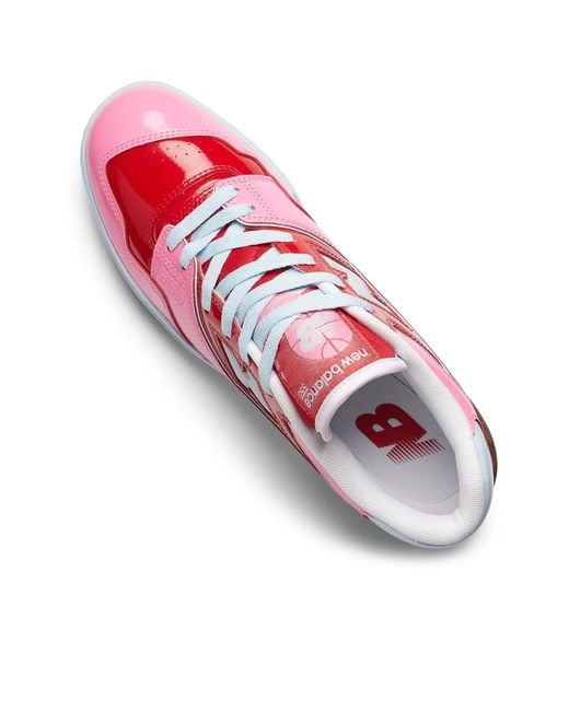 New Balance Red 550 Y2K Patent Leather Pack Sneakers for men