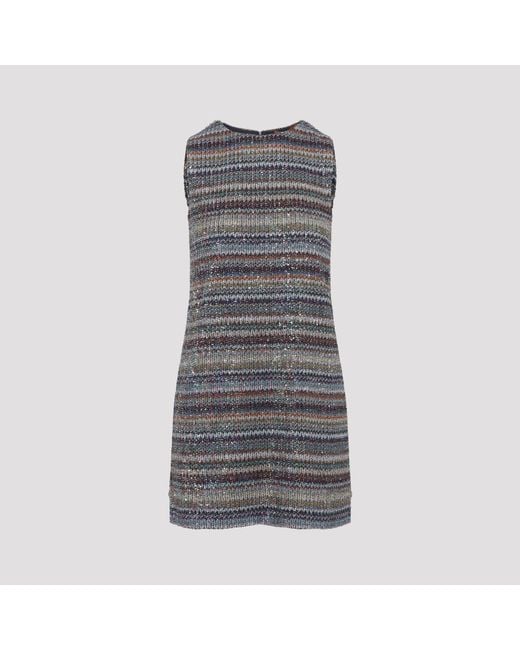 Missoni Gray Multi Caperdoni Short Dress