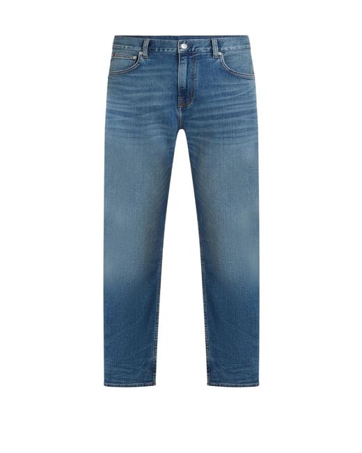 Tommy Hilfiger Blue Denton Straight Fit Jeans With Whiskers for men