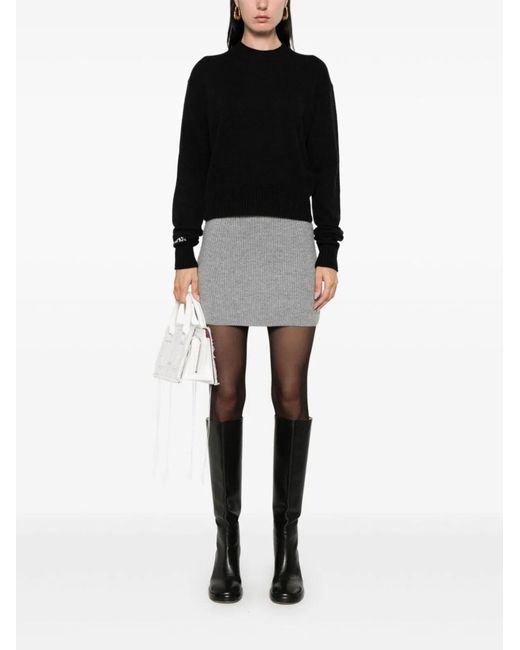Max Mara Black Wool Crewneck Sweater