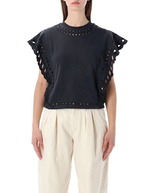 Isabel Marant Blue Isabel Marant Etoile Marant Étoile Odyle Cotton T-Shirt