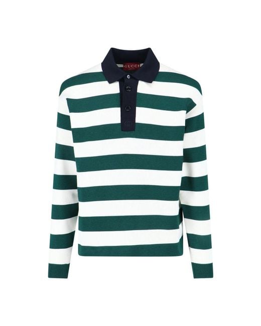 Gucci Green Silk Polo for men