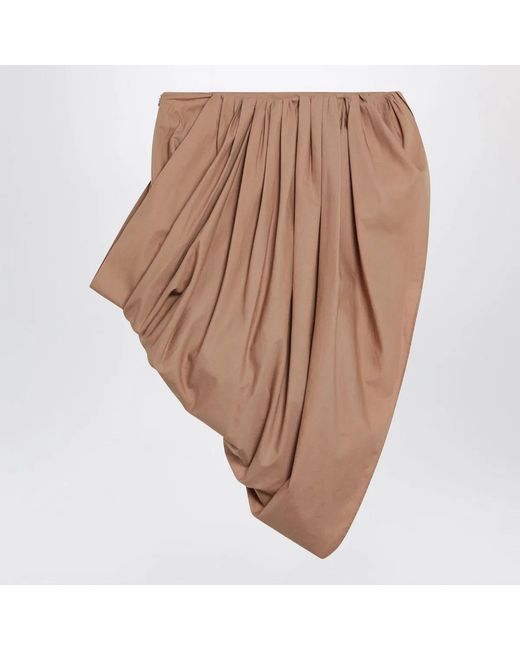 Chloé Brown Reef Shell Cotton Wrap Skirt