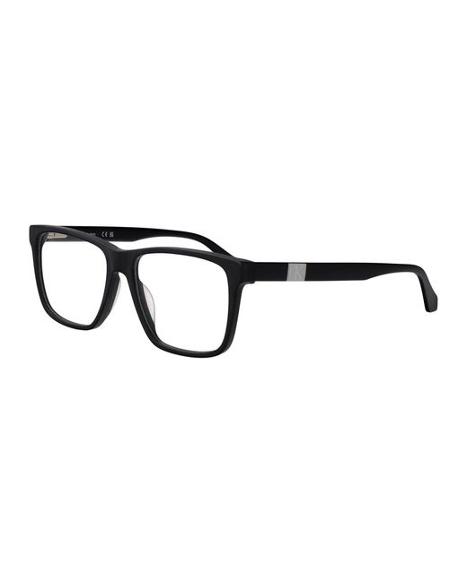 Calvin Klein Black Matte Acetate Glasses for men