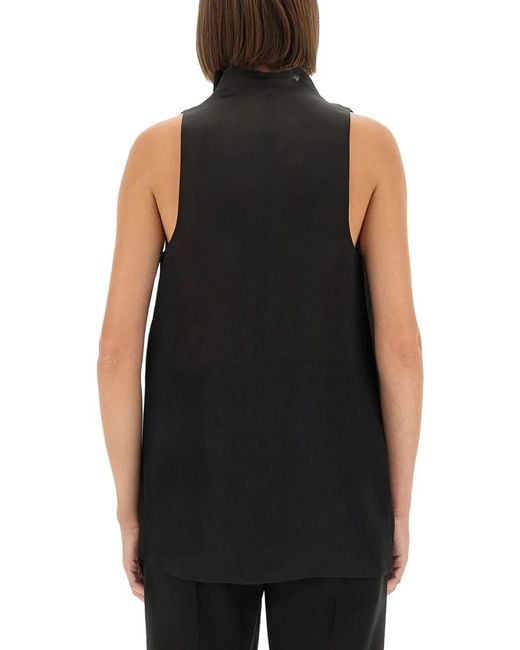 Khaite Black Silk Top