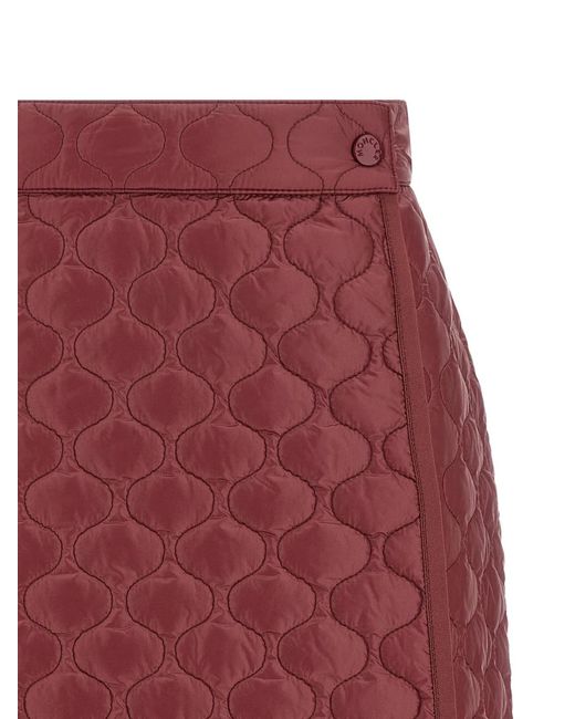 Moncler Red Square Quilting Skirt