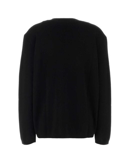 The Row Black Cashmere Oversize Purin Sweater