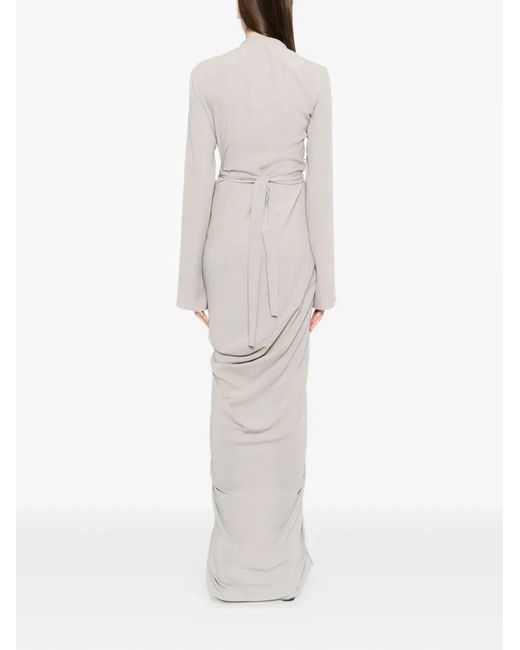 Rick Owens White "Wrap Gown" Dress